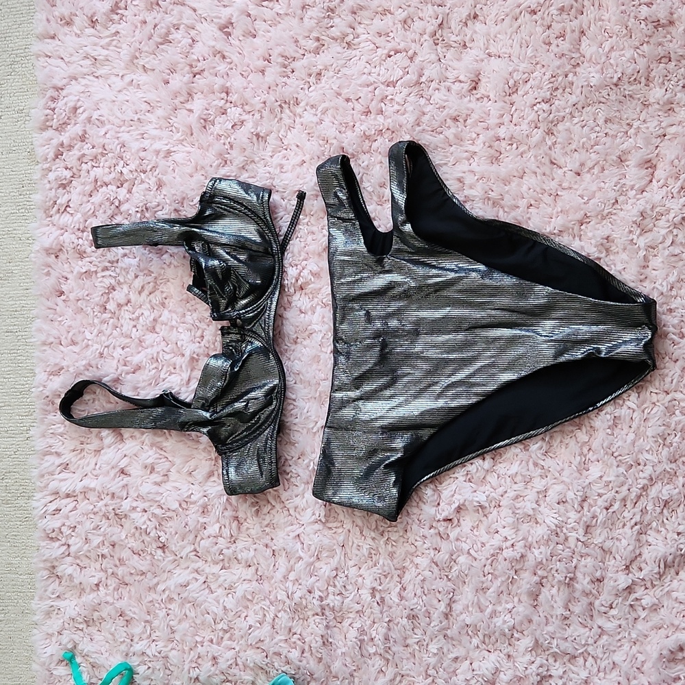 Metallic VS high waisted bikini 34B/L